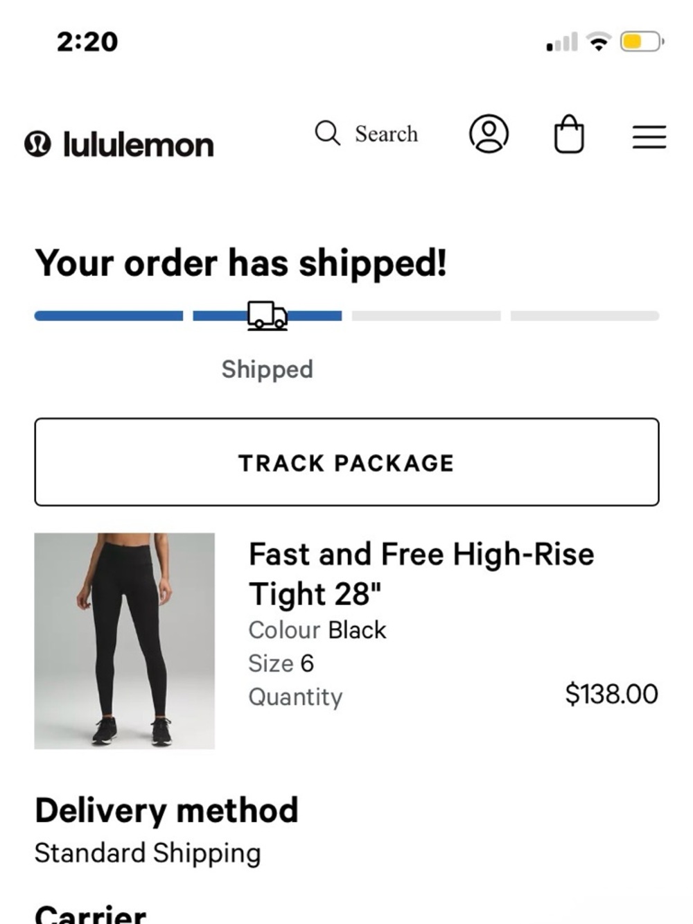 lululemon Black High-Rise Leggings